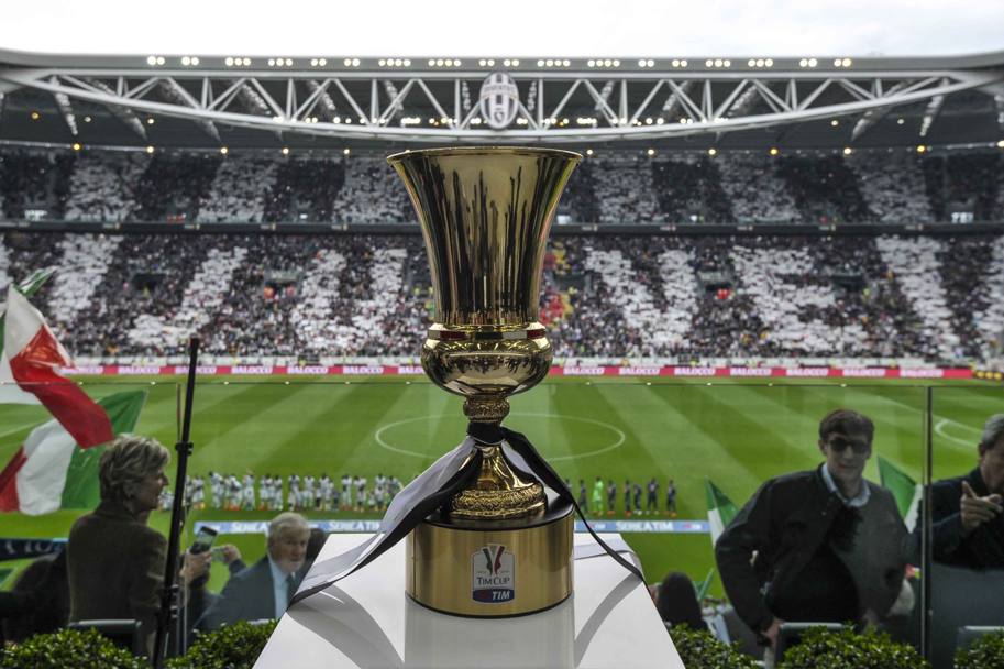 La Coppa Italia in mostra allo Stadium. LaPresse
